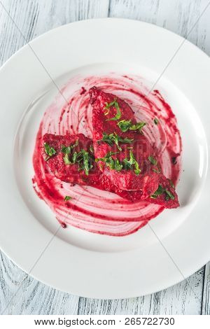 Scaloppini - Chicken With Beetroot Sauce