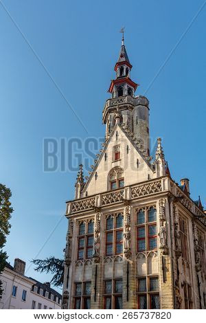 The Poortersloge (burghers Lodge) Building On The Jan Van Eyck Square In The Old Town Of Bruges, Bel