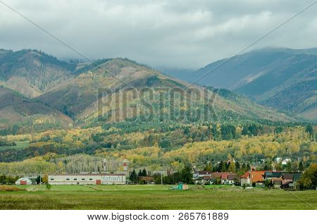Ladnscape From Slovakia - Green Meadows And Fields And Mountains