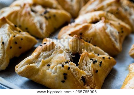 Turkish Borek Made With Mille Feuille And Minced Meat.