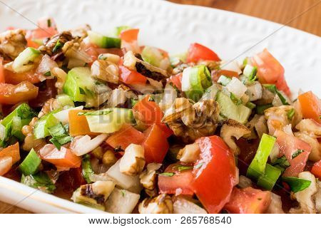 Turkish Gavurdagi Salad With Walnut.