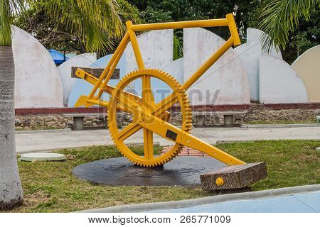 Cienfuegos, Cuba - February 11, 2016: One Of Sculptures In Parque De Esculturas Park In Cienfuegos, 