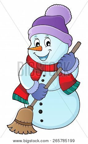 Winter Snowman Subject Image 5 - Eps10 Vector Illustration.