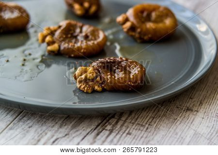 Dried Fig Dessert With Walnut / Cevizli Incir Tatlisi.