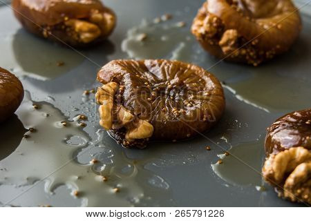 Dried Fig Dessert With Walnut / Cevizli Incir Tatlisi.
