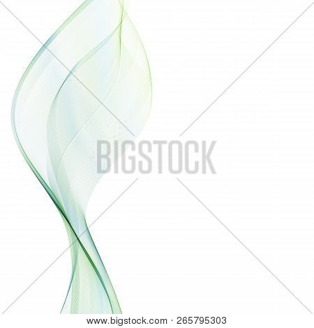 Vector Background With Blue Wave.layout For Advertising