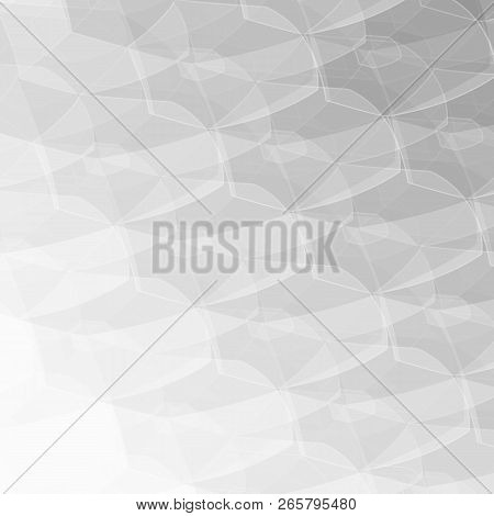 Gray Vector Shining Hexagonal Pattern. Shining Colored Illustration In A Brand New Style. The Textur