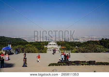 Foshan/china-27 November 2015:view On Top In Xiqiao Mountain Park With Foshan Cityscape In China