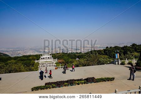 Foshan/china-27 November 2015:view On Top In Xiqiao Mountain Park With Foshan Cityscape In China