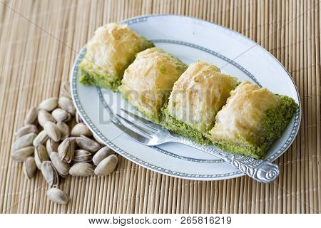 Baklava,turkish Ramadan Dessert Baklava,baklava With Pistachio
