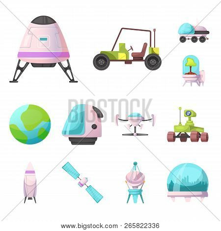 Isolated Object Of Mars And Space Logo. Collection Of Mars And Planet Stock Vector Illustration.