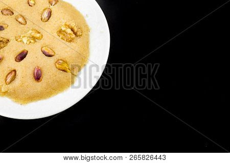 Traditional Delicious Turkish Dessert; Irmik Helva, Halvah