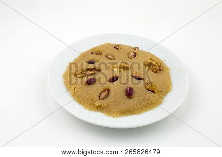 Traditional Delicious Turkish Dessert; Irmik Helva, Halvah