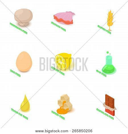 Tallow Icons Set. Isometric Set Of 9 Tallow Vector Icons For Web Isolated On White Background