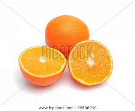สีส้มบนพื้นสีขาว