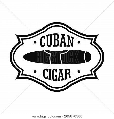 Cuban Nicotine Cigar Logo. Simple Illustration Of Cuban Nicotine Cigar Logo For Web Design Isolated 