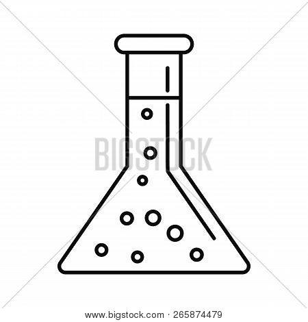 Conic Chemical Pot Icon. Outline Illustration Of Conic Chemical Pot Icon For Web Design Isolated On 