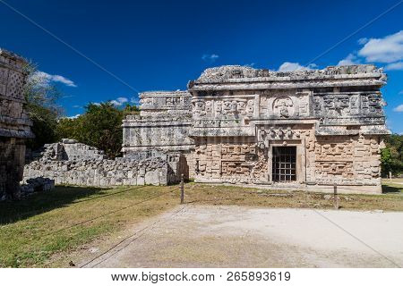 Building Called Nunnery Edificio De Las Monjas In The Ancient Mayan City Chichen Itza, Mexico