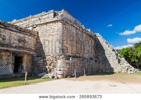 Building Called Nunnery Edificio De Las Monjas In The Ancient Mayan City Chichen Itza, Mexico