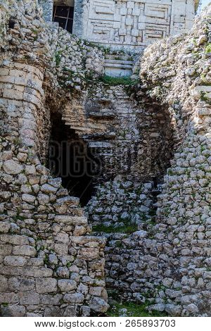 Ruins Of The Building Called Nunnery Edificio De Las Monjas In The Ancient Mayan City Chichen Itza, 