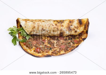 Traditional Delicious Turkish Foods; Turkish Pizza; Lahmacun
