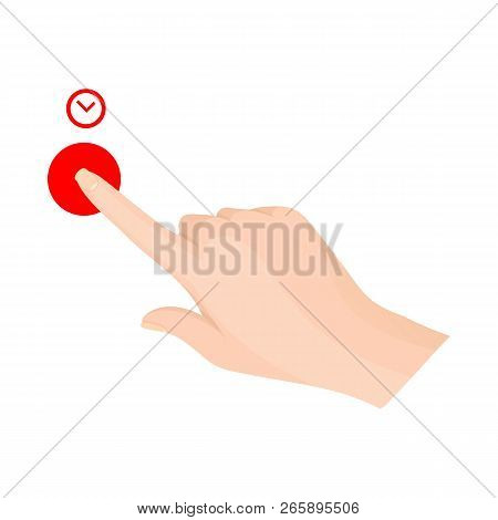 Vector Illustration Of Touchscreen And Hand Icon. Collection Of Touchscreen And Touch Vector Icon Fo