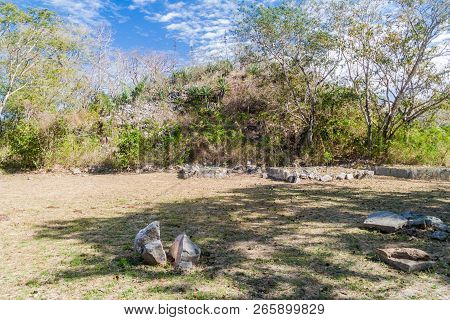Ruins In The Cemetery Temple Group At The Ruins Of The Ancient Mayan City Uxmal, Mexico