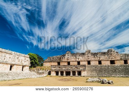 Nuns Quadrangle Cuadrangulo De Las Monjas Building Complex At The Ruins Of The Ancient Mayan City Ux