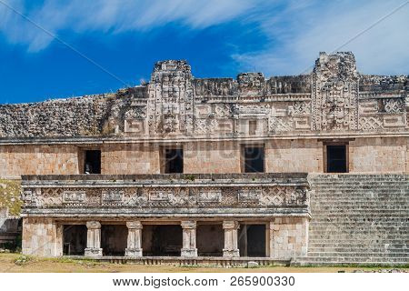 Nuns Quadrangle Cuadrangulo De Las Monjas Building Complex At The Ruins Of The Ancient Mayan City Ux