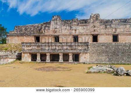 Nuns Quadrangle Cuadrangulo De Las Monjas Building Complex At The Ruins Of The Ancient Mayan City Ux