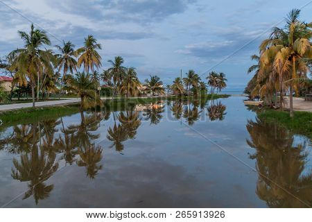Evening At Dangriga River In Dangriga Town, Belize