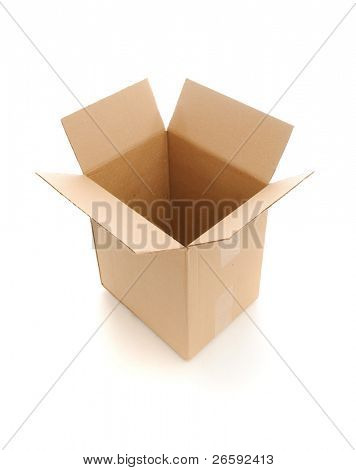 Scatola di carta. Isolato sopra bianco