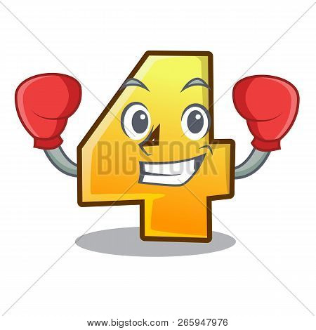 Boxing Character Number Four On The Wall