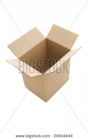 Scatola di carta. Isolato sopra bianco