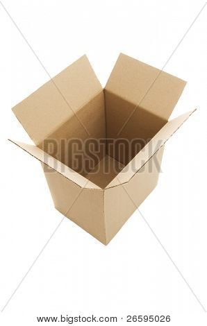 Scatola di carta. Isolato sopra bianco