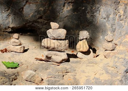Pyramids And People Of Stones In The Reserve Hrensko, Czech Republic. Trolls And Chedo. Czech Switze