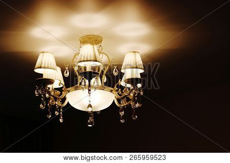 Beautiful Chandelier In The Interior Vintage,  Candle,  Luxury,  Shiny,  Style