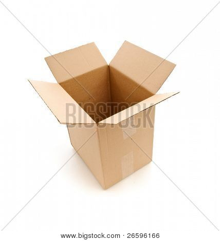 Scatola di carta. Isolato sopra bianco