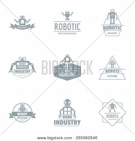 Hi Tech Industry Logo Set. Simple Set Of 9 Hi Tech Industry Logo For Web Isolated On White Backgroun