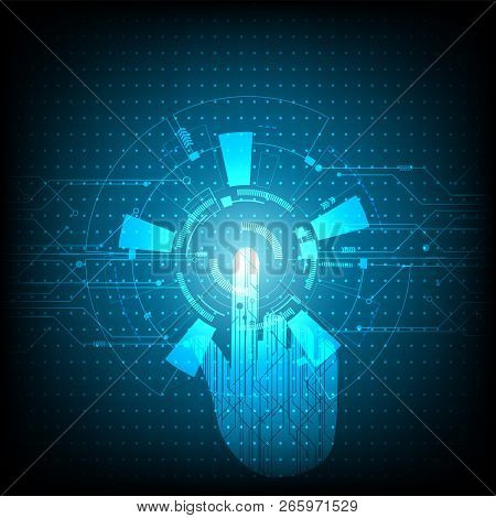 Vector Technology And Touch The Future,background The Future Of User Experience.abstract Futuristic 