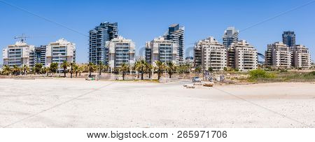Ashdod, Israel - May 08, 2012: New Built Urban Area On The Beach Of Ashdod Israel Panorama. Here You