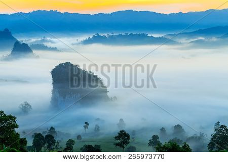 Beautiful Mountain View Of Phu Langka National Park Thailand