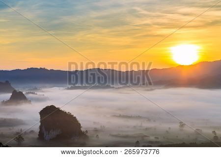 Beautiful Mountain View Of Phu Langka National Park Thailand