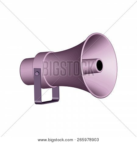 Illustration Of Reflex Horn Speaker. 3d Effect Vector
