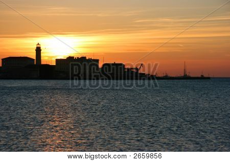 Port solnedgang