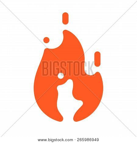 Fire Flames With Sparks, New Orange Icon