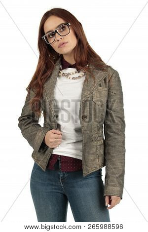 Sexy Preppy, Fashion Geek Girl Ready For Your Design