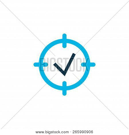 Project Goals Icon Colored Symbol. Premium Quality Isolated Focus Element In Trendy Style.
