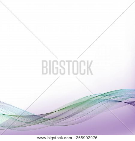 Green Wave With A Purple Gradient. Vector Illustration