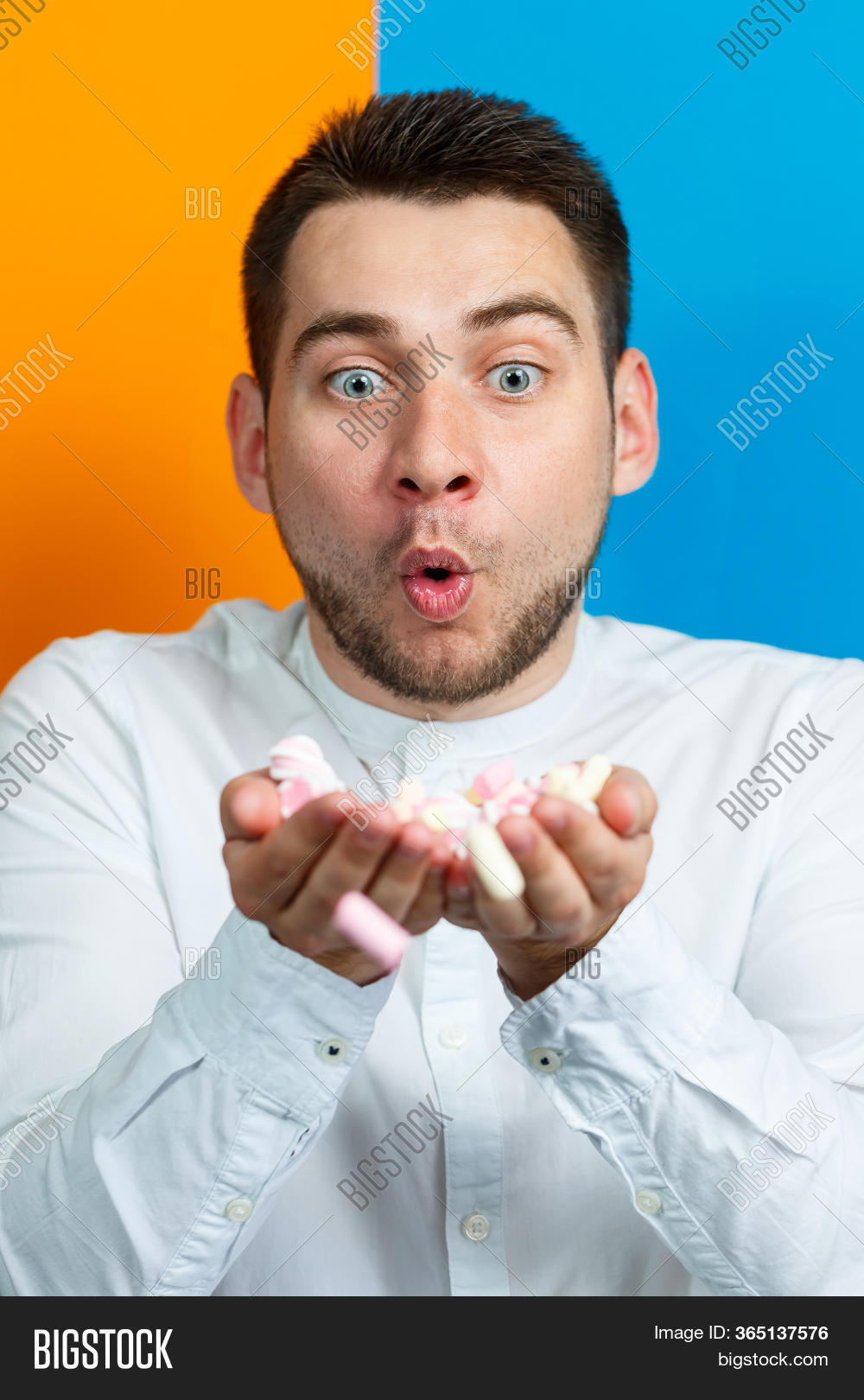 Man Eats Marshmallows Image & Photo (Free Trial) Bigstock